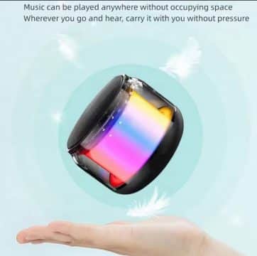 Mini Portable Bluetooth Speaker – Wireless TWS Subwoofer with LED Lights